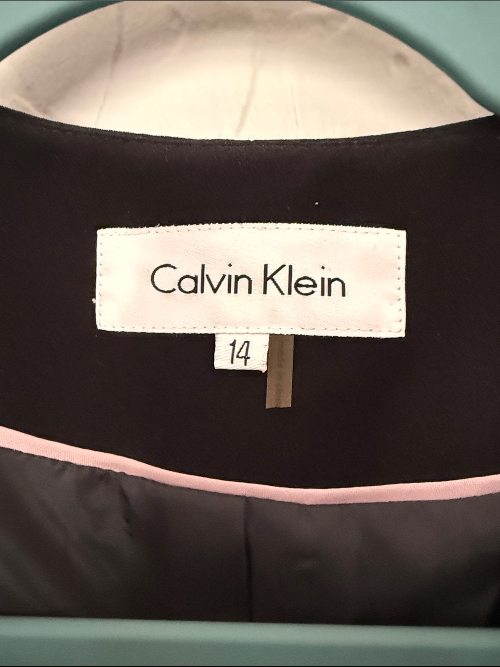 Calvin Klein Black Ruffle-Front Blazer - Picture 2 of 8